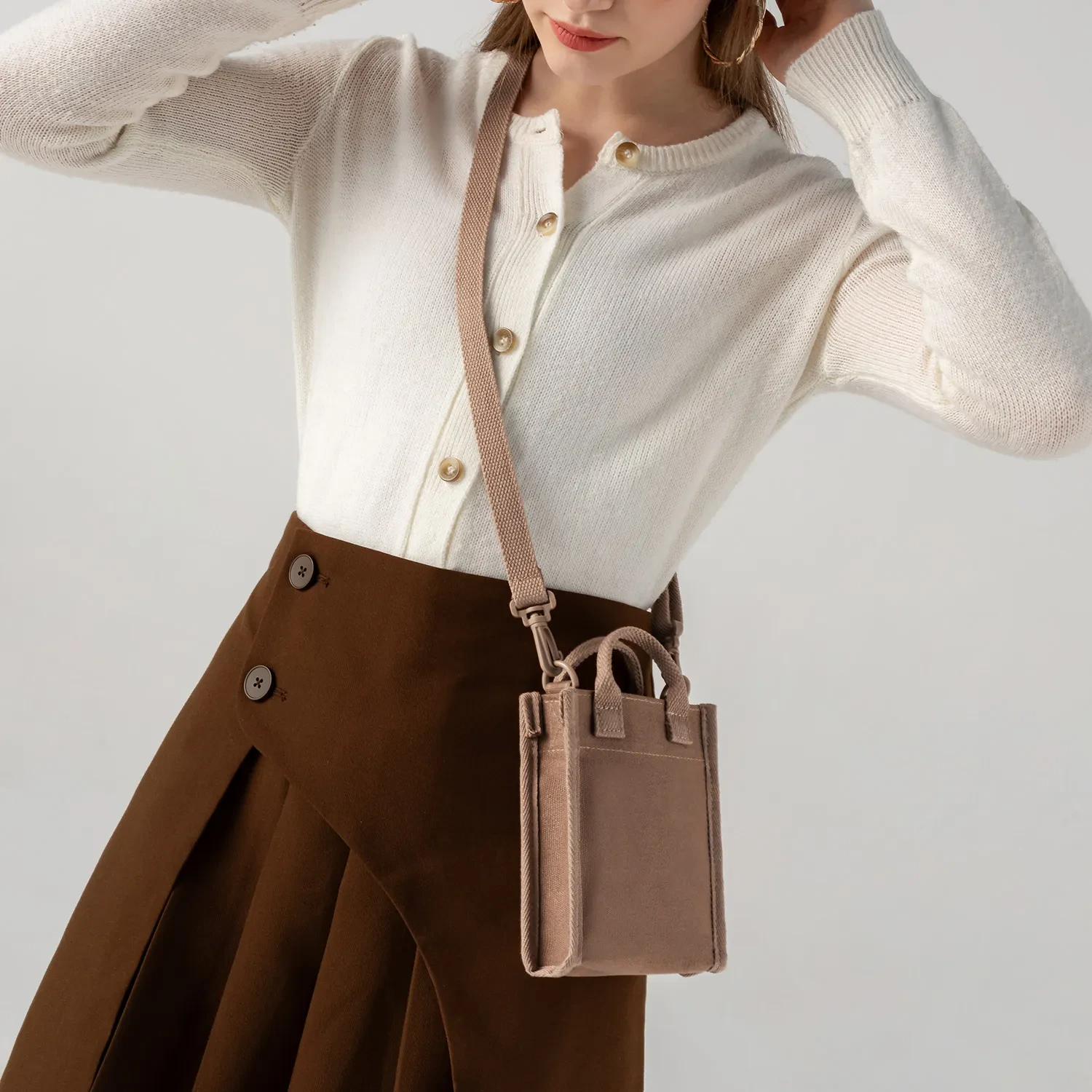 ESTOTI XS MICRO CROSSBODY BAG - MOCHA
